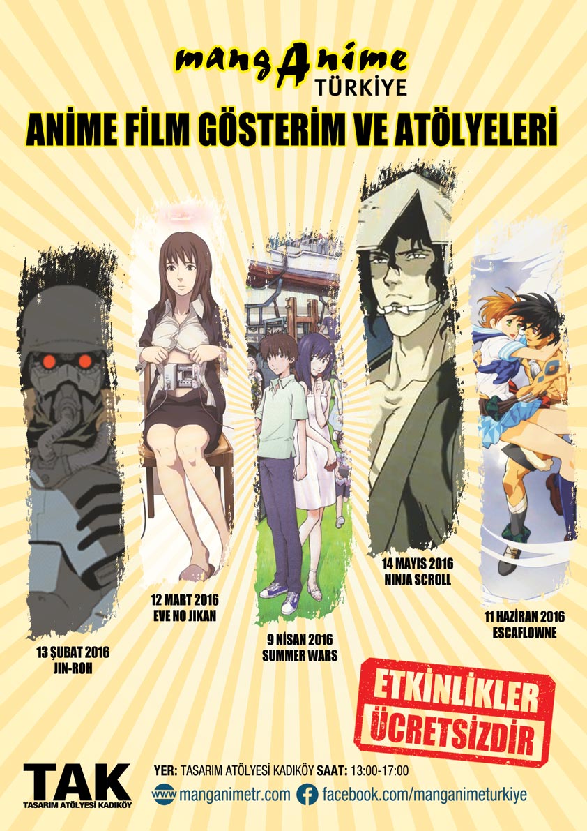 mangAnime Türkiye - Anime Gösterim ve Atölye - etkinlik afis