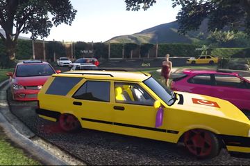 GTA’da düğün konvoyu yaptılar!