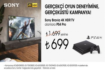 4K Sony televizyon alana PS4 Pro 699 TL!