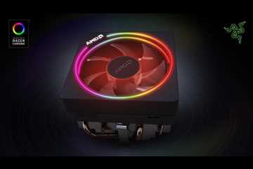 AMD Wraith Prism soğutucuya Razer Chroma desteği.